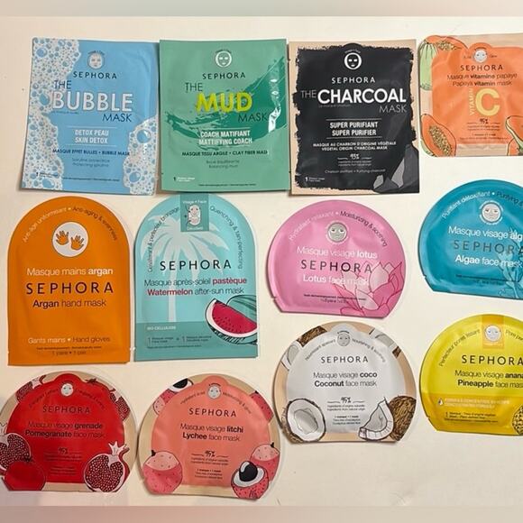 NWT set of 12 Sephora face sheet masks - Picture 1 of 5